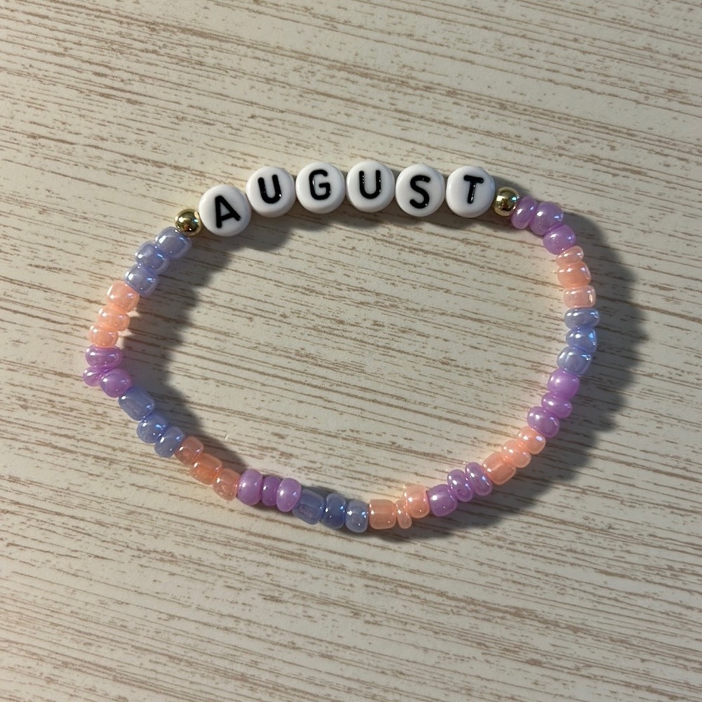 August Taylor swift beaded friendship bracelet